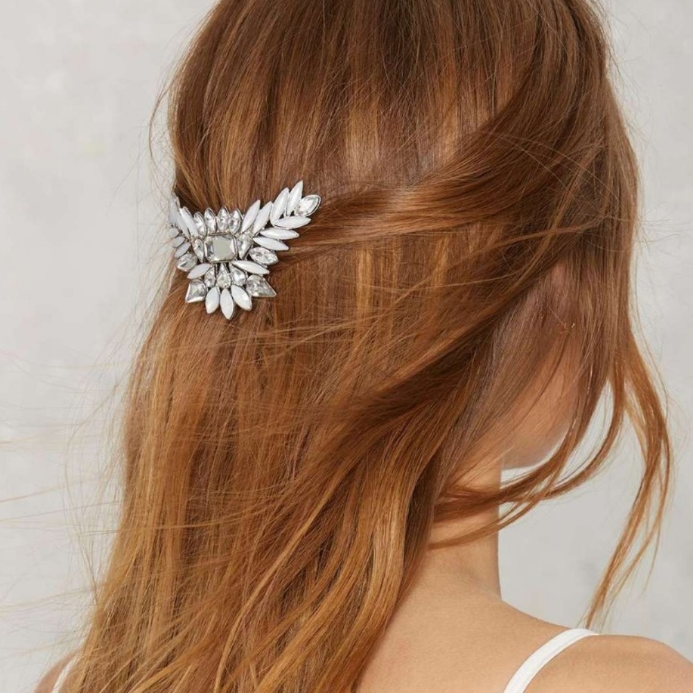 Gorgeous CZ Bridal Hair Clip, Brand NEW - Picture 3 of 4